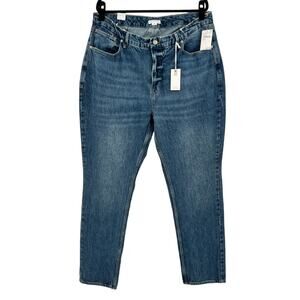 Good American Womens Good 90's Icon Straight Leg Jeans Plus Size 16